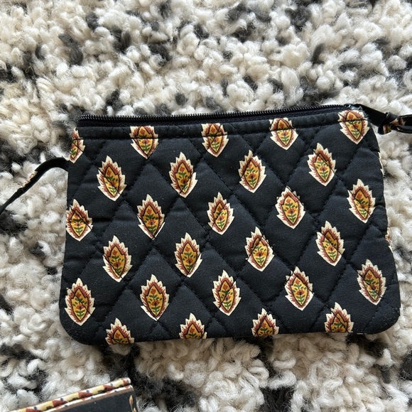 Black and Gold Quilted Tote Bag Set Maggi B - Picture 6 of 12